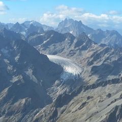 Flugwegposition um 14:21:47: Aufgenommen in der Nähe von Département Hautes-Alpes, Frankreich in 3840 Meter